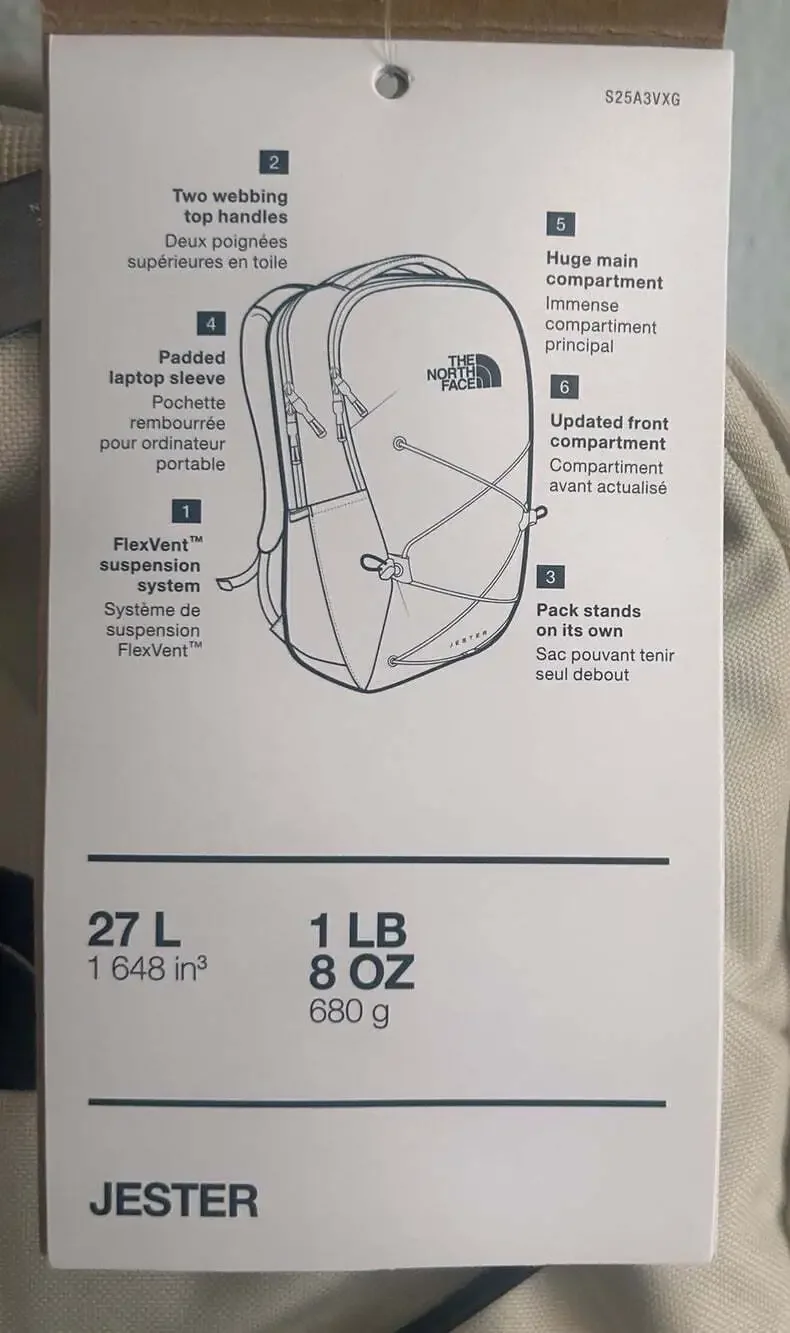 The North Face Jester Adult Everyday Laptop Backpack NEW